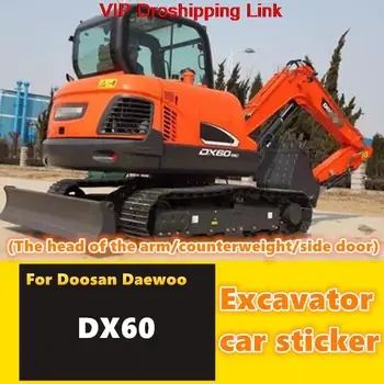 Para partes de excavadora Doosan Daewoo DX60 nuevo y el antiguo logotipo de contrapeso para el conjunto de la etiqueta engomada del coche del coche de color estándar de la barra de alta calidad